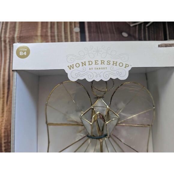 Capiz Angel Tree Topper, 16 Light Wondershop Christmas Holiday Decor 11.75" - Picture 2 of 4